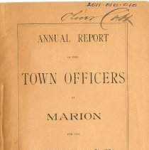 Annual Report of the Town Officers of Marion for the Year Ending January 31, 1894