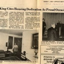 Gov. King Cites Housing Dedication As Proud Occasion