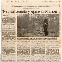 Natural cemetery takes root
