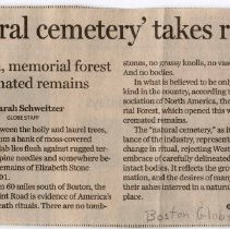 Natural cemetery takes root