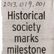 Historical society marks milestone