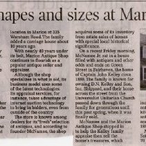 Treasures pf all shapes and sizes at Marion Antique Shop