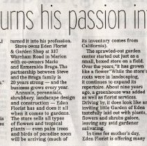 Owner turns his passion into profession at Eden Florist