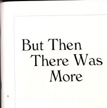 But Then There Was More