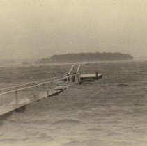 As the pier begins to break up