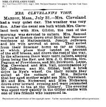 Mrs. Cleveland's Visit