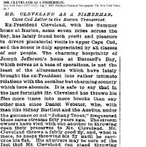 Mr. Cleveland is a Fisherman