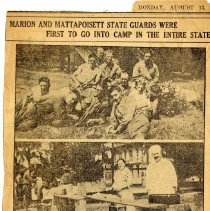 Marion and Mattapoisett State Guards Were First To Go Into Camp in the Entire State