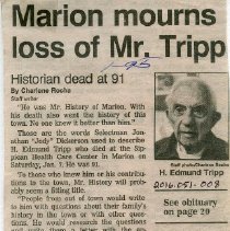 Marion mourns loss of Mr. Tripp