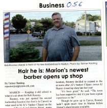 Hair he is: Marion's newest barber opens up shop