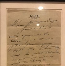 Note from Charles Dana Gibson to the DeKays