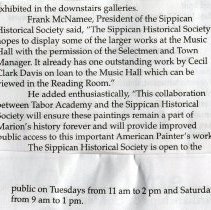 SHS Receives Paintings from Tabor