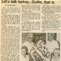 Let's talk turkey...Quilts, that is