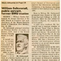 William Saltonstall, public servant, former SMU trustee