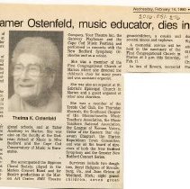 Thelma Kramer Ostenfeld, music educator, dies in Marion