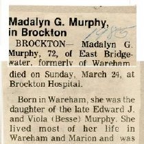 Madalyn G. Murphy, in Brockton