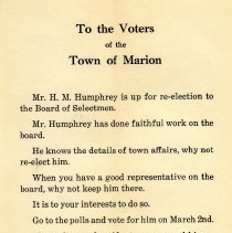 To the voters of Marion