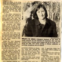 Margaret Howland's job is a work of art