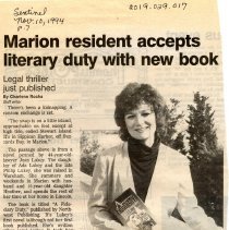 Marion resident accepts literary duty with new book