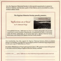 Flyer for Reflections on a Town