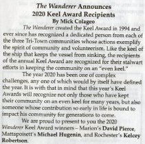 The Wanderer Announces 2020 Keel Awards Recipients