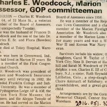 Charles E. Woodcock, Marion assessor, GOP committeeman