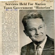 Services Held For Marion Town Government 'Historian'
