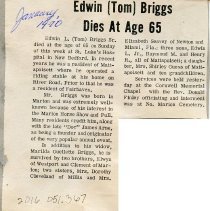 Edwin (Tom) Briggs Dies At Age 65
