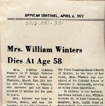 Mrs. William Winers Dies At Age 58