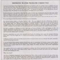 Drinking Water Problem Corrected