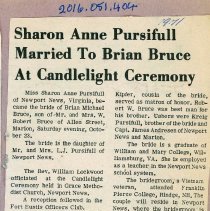 Sharon Anne Pursifull Married To Brian Bruce At Candleight Ceremony