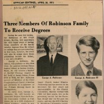 Three Members Of Robinson Family To Receive Degrees