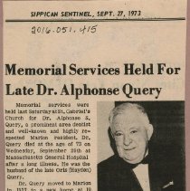 Memorial Services Held For Late Dr. Alphonse Query