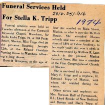 Funeral Services Held For Stella K. Tripp