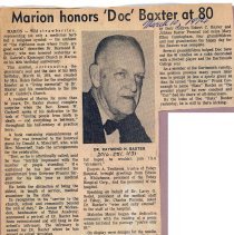 Marion honors 'Doc' Baxter at 80