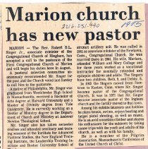 Marion church has new pastor