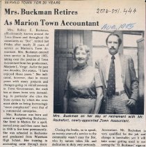 Mrs. Buckman Retires as Marion Town Accountant