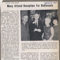Many Attend Reception For Robinsons