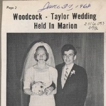Woodcock - Taylor Wedding Held In Marion