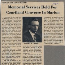 Memorial Service Held For Courtland Converse In Marion