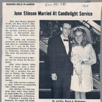 June Stinson Married at Candlelight Service