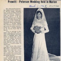 Prewitt - Peterson Wedding Held In Marion