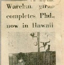 Wareham girl completes Phd.. now in Hawaii