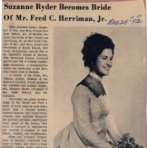 Suzanne Ryder Becomes Bride Of Mr. Fred C. Herriman, Jr.