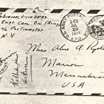 Letter from Verne Robinson