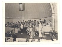 Willard Green, center, at Goshenhoppen Park bandshell