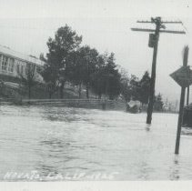 Redwood Highway and Grant School, flood of 1925