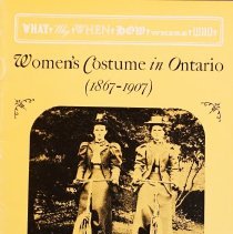 Women's costume in Ontario (1867-1907)