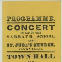 Yellow concert programme in aid of Sabbath School of St. Jude's Church