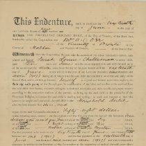 Apprenticeship indenture binding Sarah Louise Chilliman to Mrs. A. C. Orr